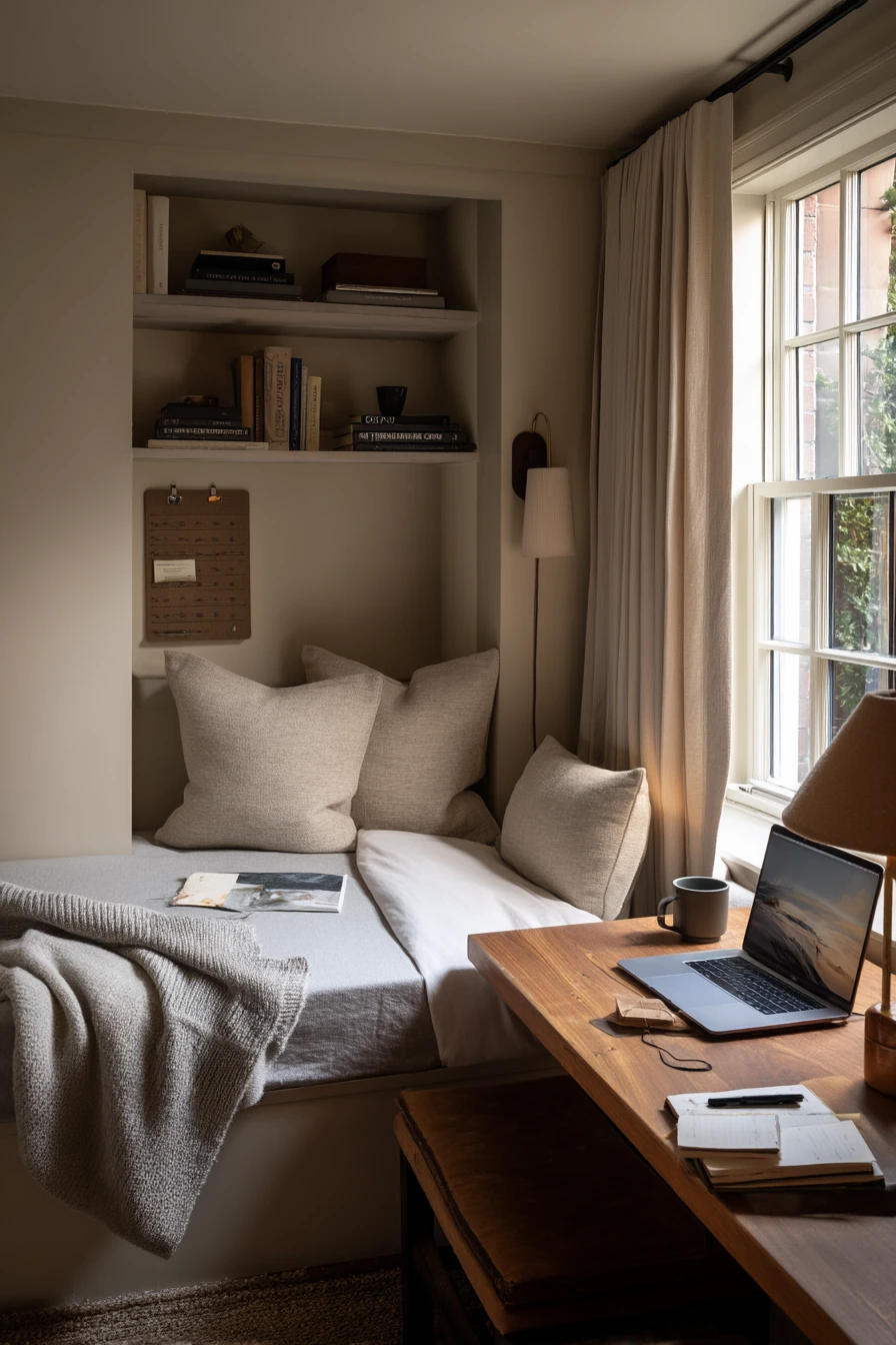 Cozy Basement Bedroom with Home Office