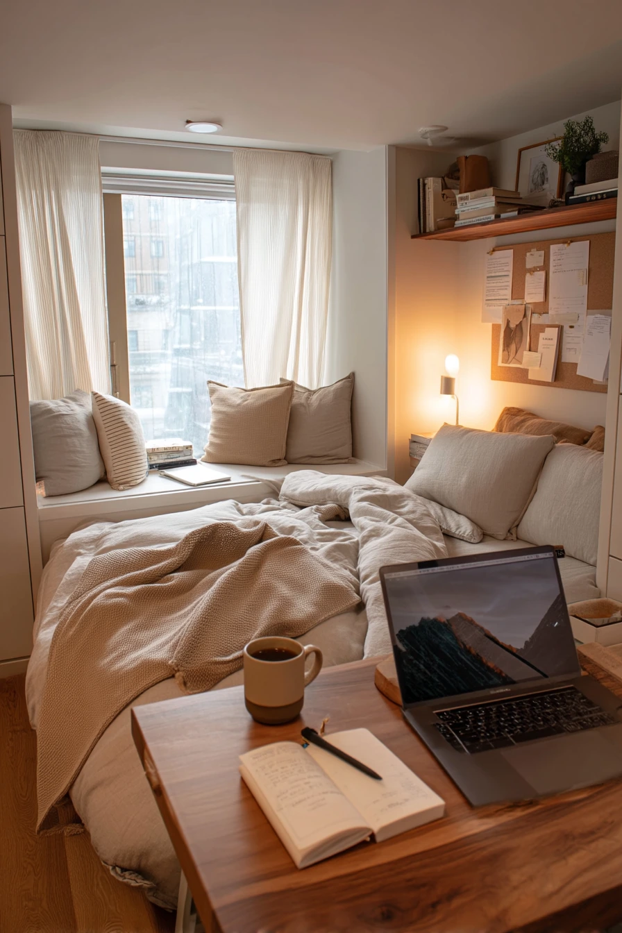 Cozy Basement Bedroom with Home Office