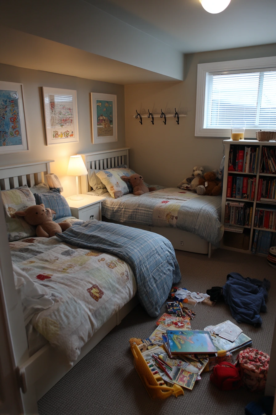 Basement Bedroom for Two Siblings