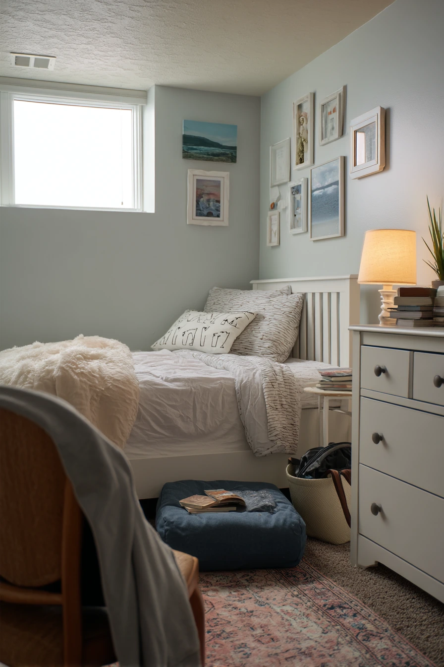 Basement Bedroom for a Guest Teen