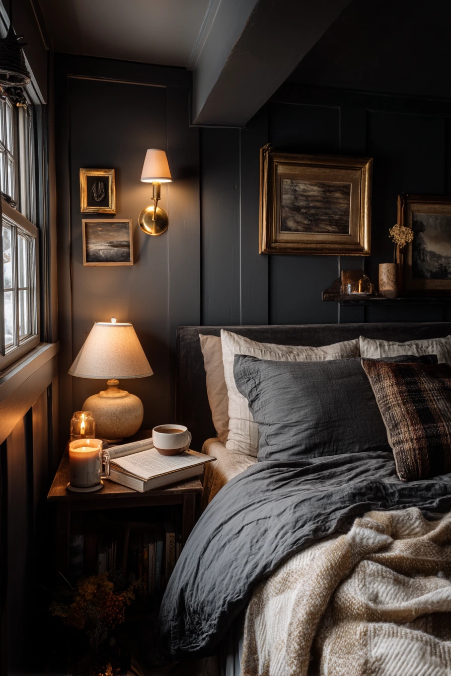 Basement Bedroom with Moody Warmth