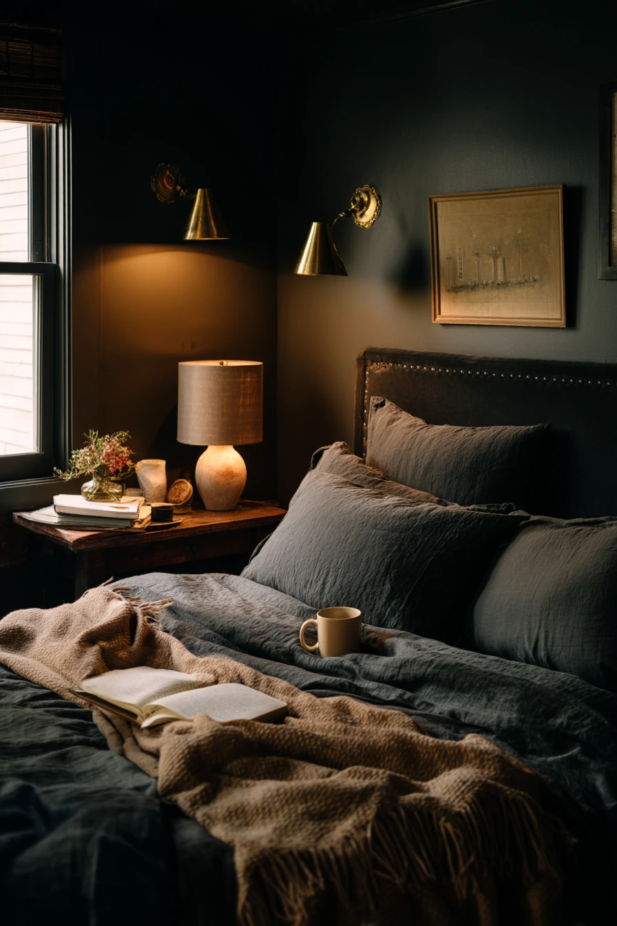 Basement Bedroom with Moody Warmth