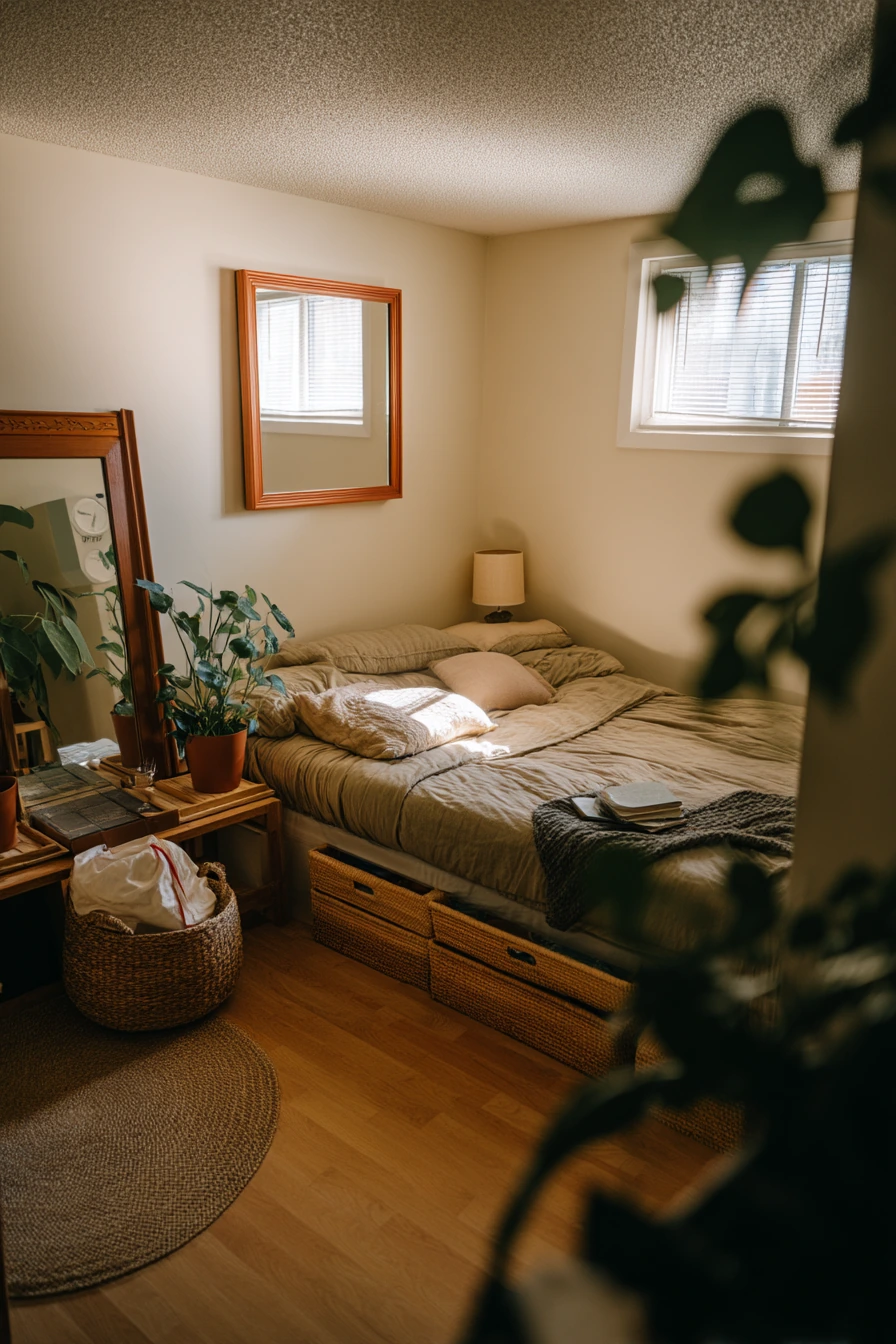 Budget-Friendly Renter Basement Bedroom