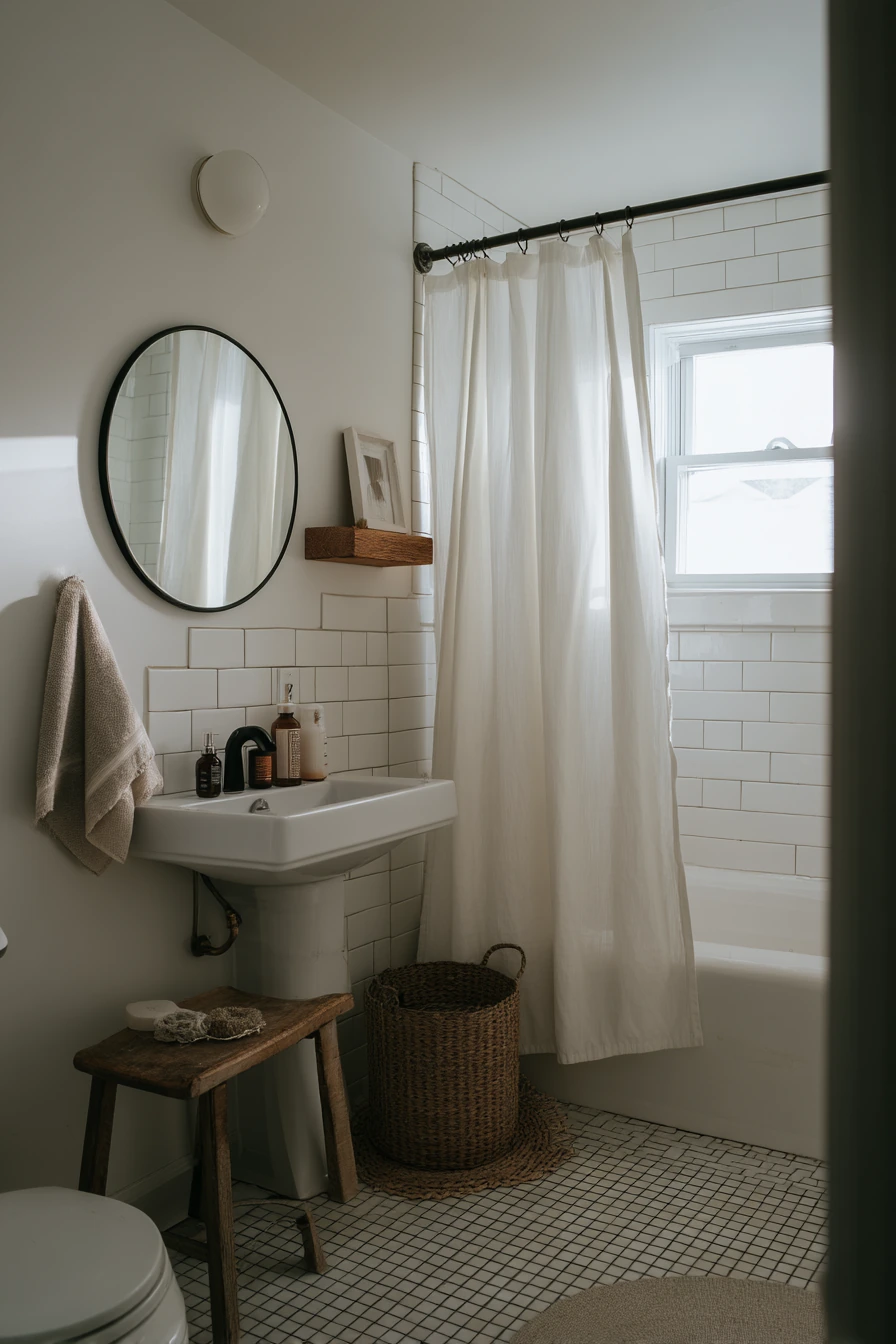 Weekend Reset Bath with Basketweave Details