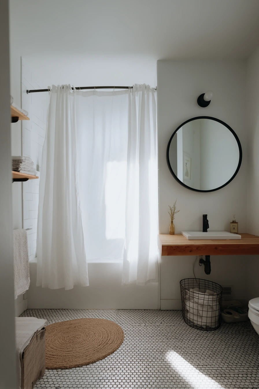 Weekend Reset Bath with Basketweave Details