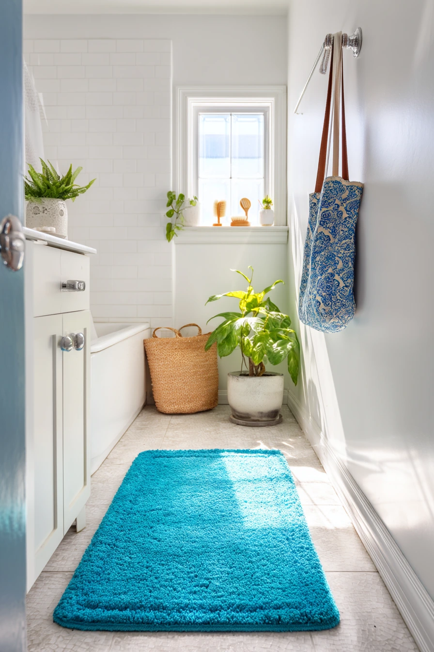 Bold Color in a Rental Bath