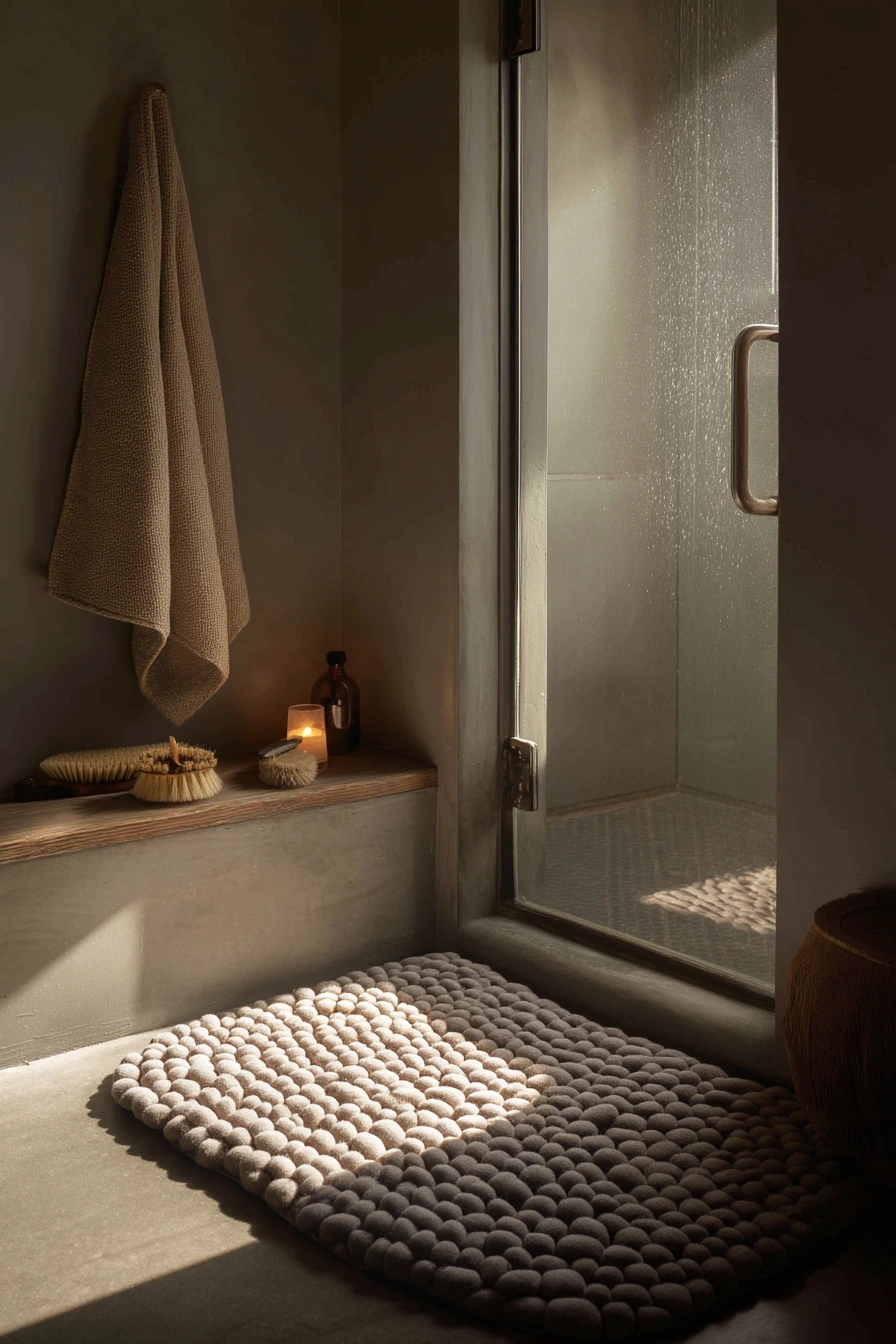 Textured Mat for a Spa-Like Shower Nook