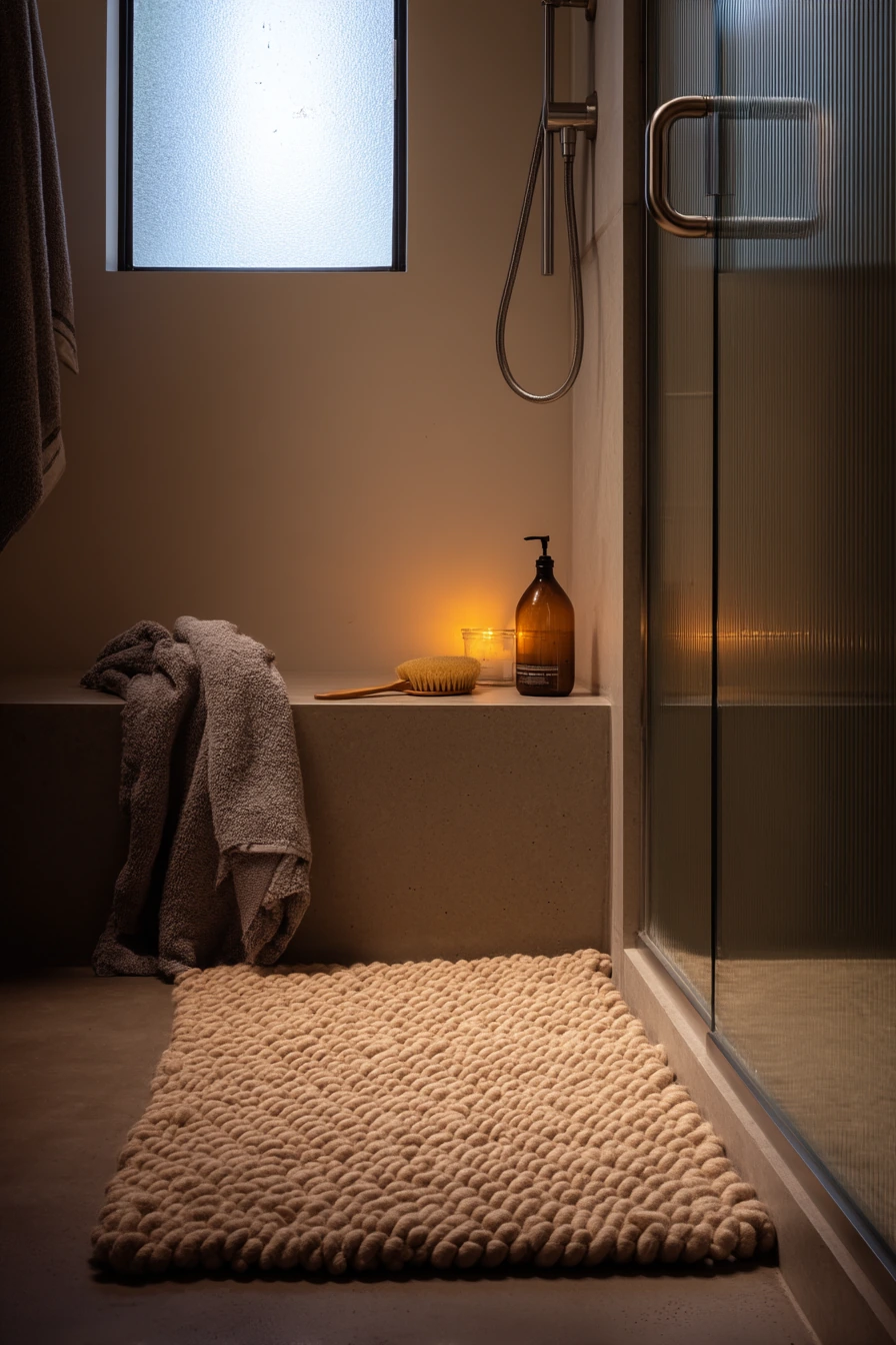 Textured Mat for a Spa-Like Shower Nook
