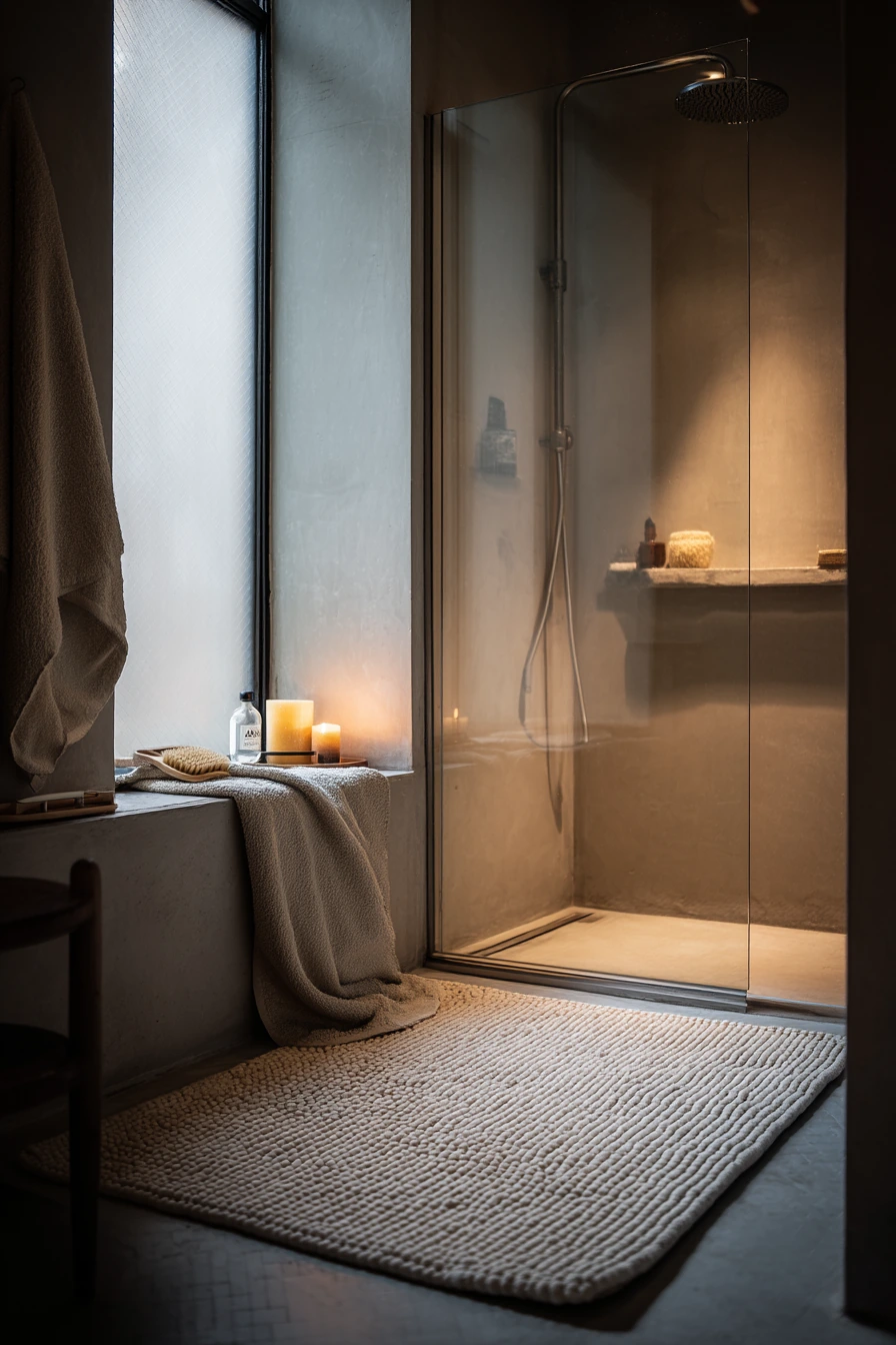Textured Mat for a Spa-Like Shower Nook