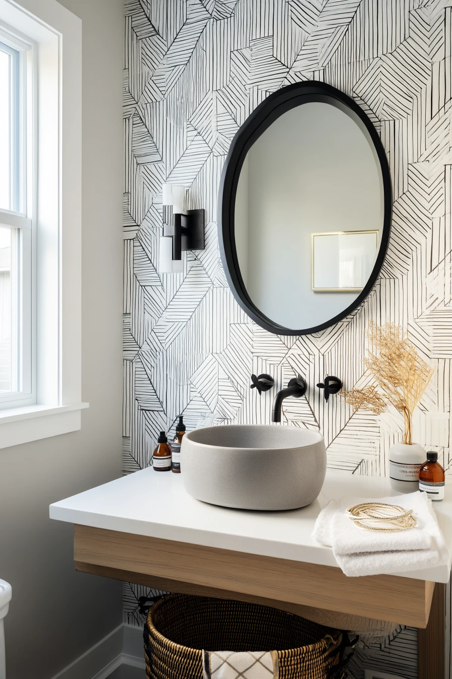 Graphic Mural for a Teen Bathroom
