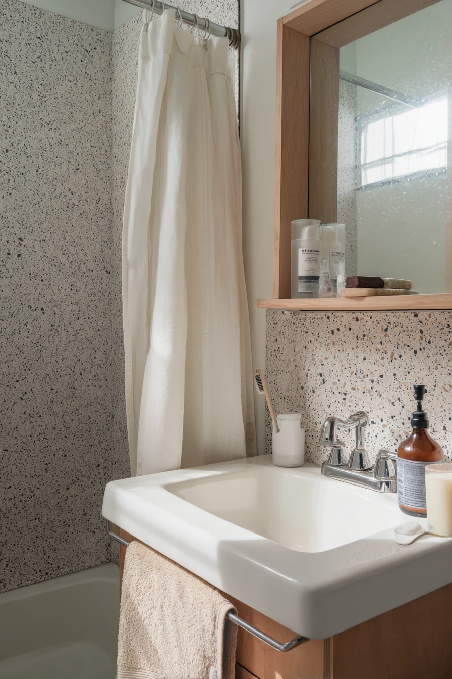 Budget Peel-and-Stick for a Renter Bath