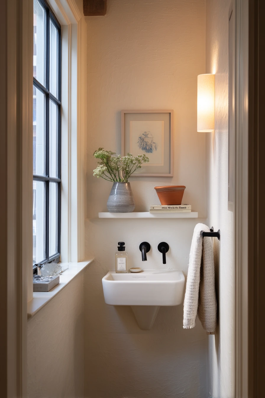 Tiny Powder Room Styling