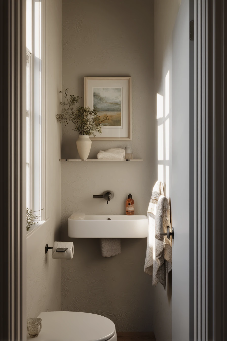 Tiny Powder Room Styling