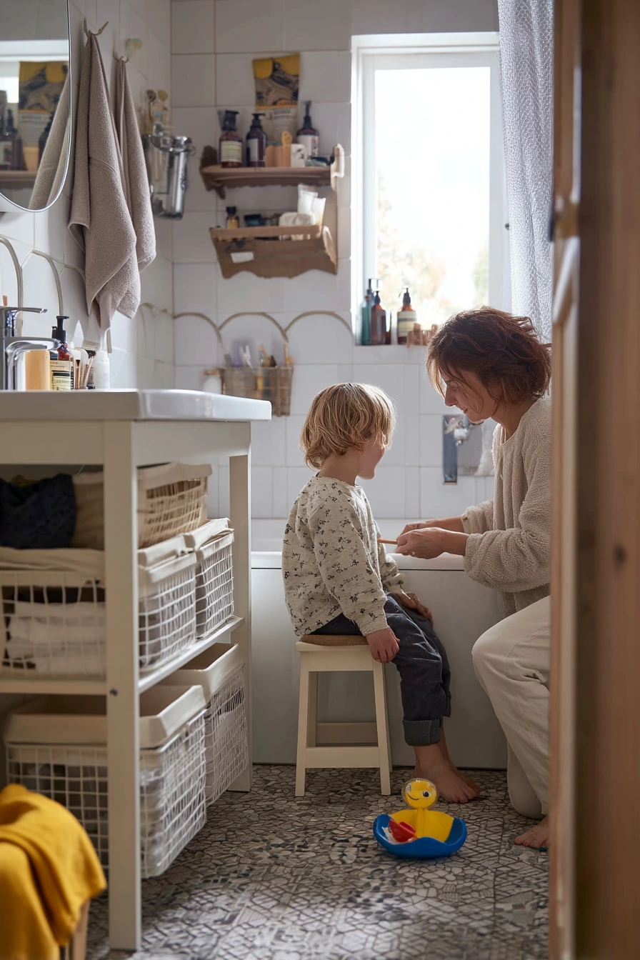 Family Bathroom Storage