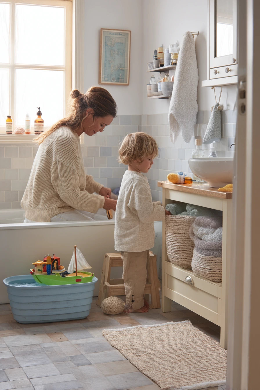 Family Bathroom Storage