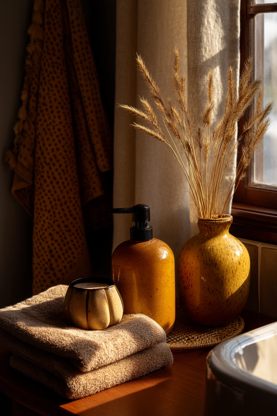 9. Seasonal Fall Bathroom Accents