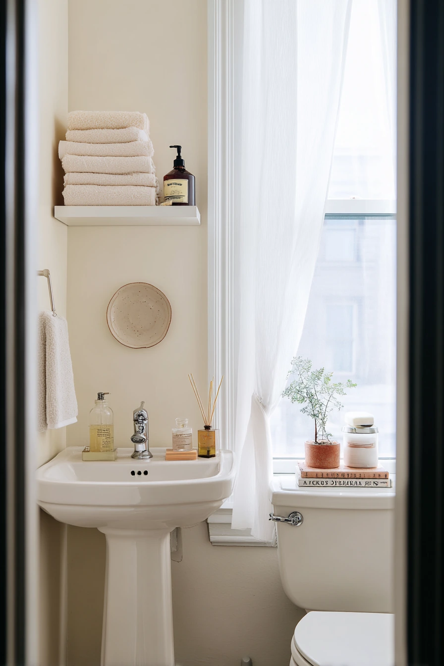 2. Tiny Apartment Shelf Setup