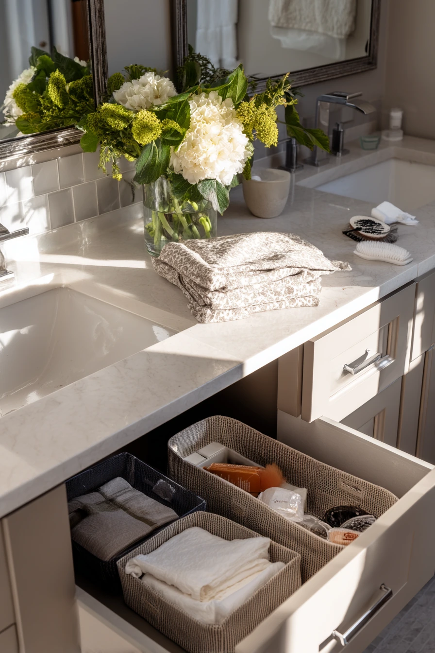 Weekend Declutter in a Primary Bathroom