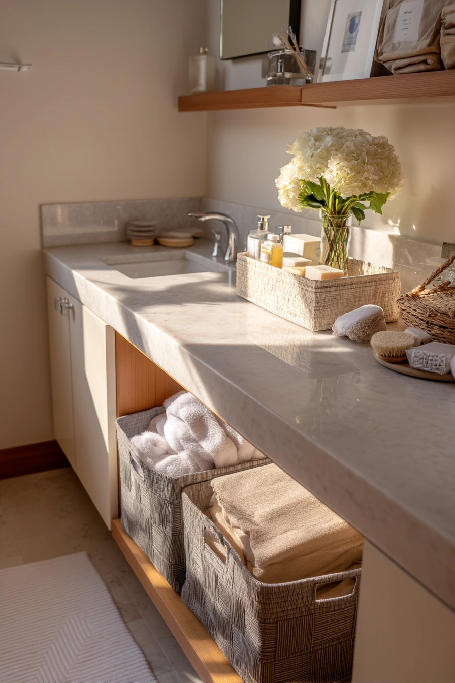 Weekend Declutter in a Primary Bathroom