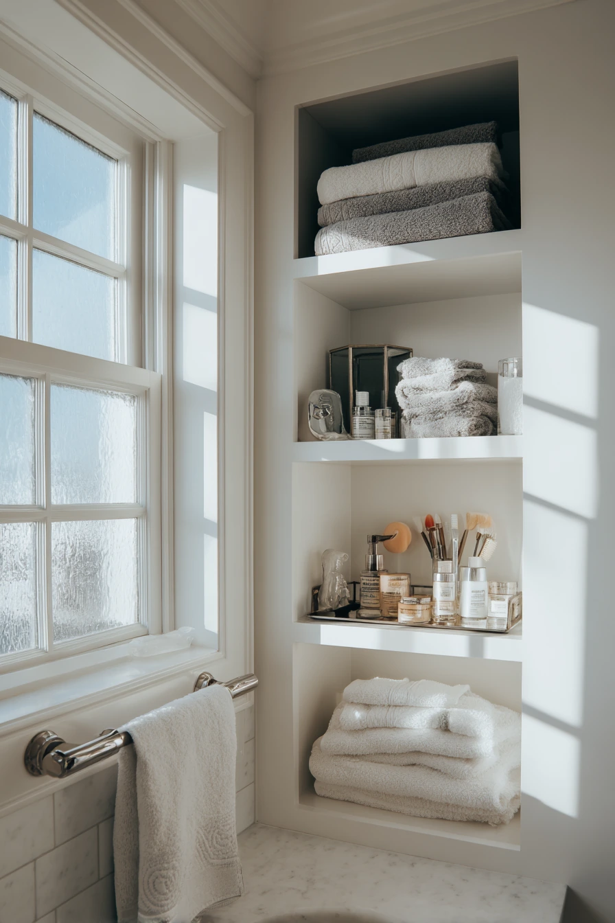 Hidden Storage Alcove for Busy Mornings