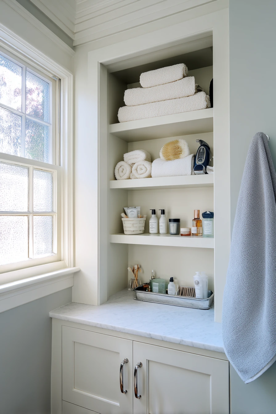 Hidden Storage Alcove for Busy Mornings