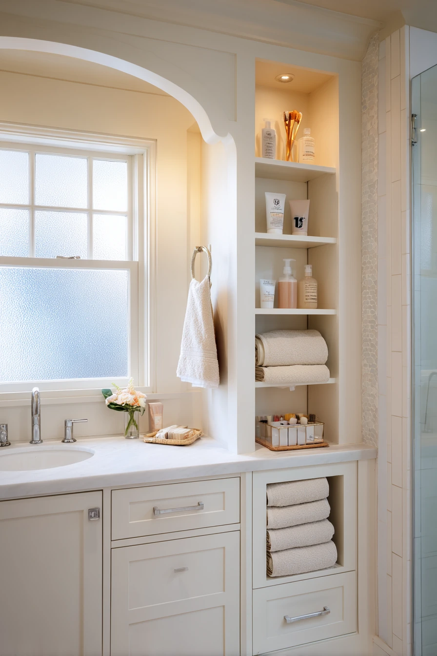 Hidden Storage Alcove for Busy Mornings