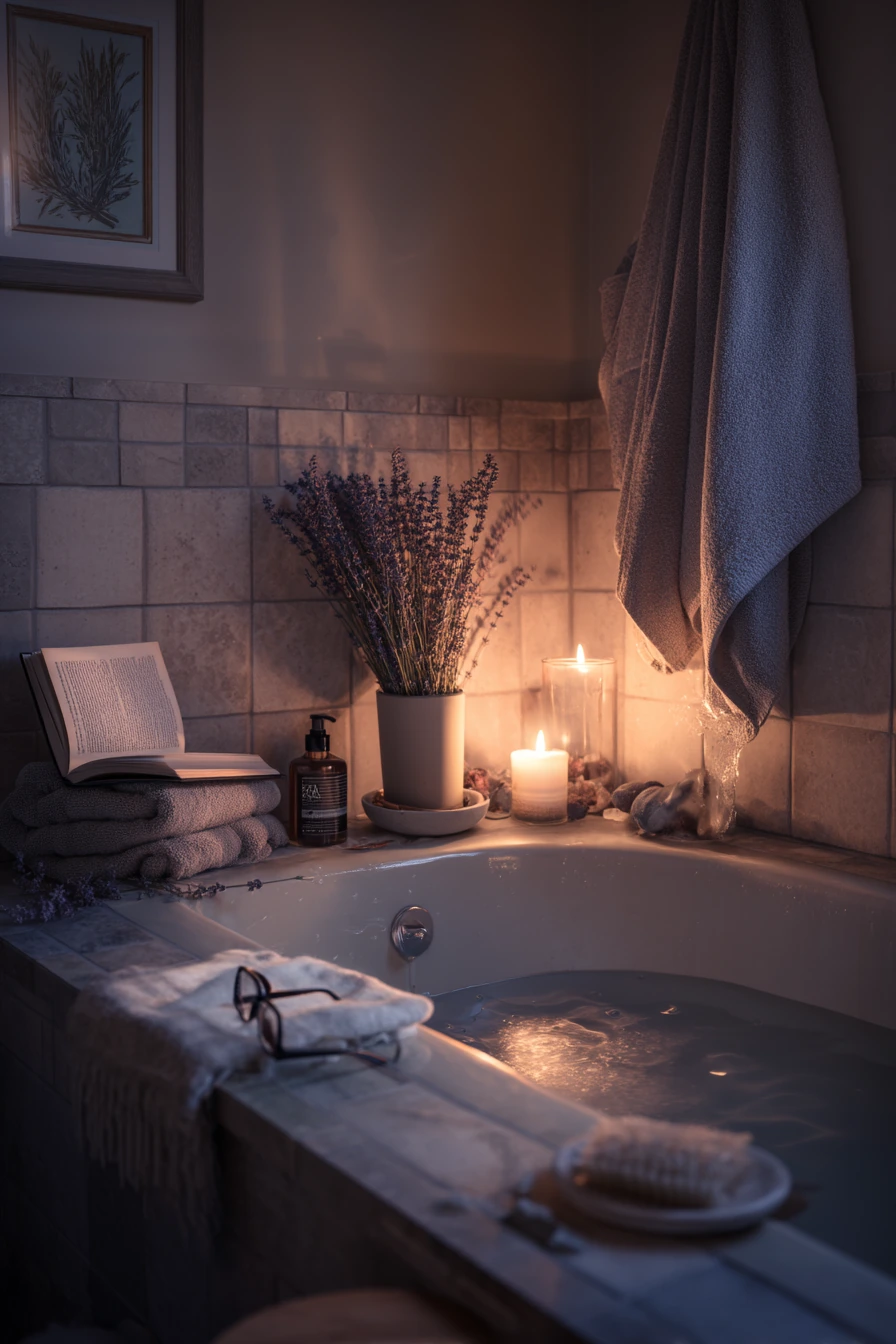 5. Candlelight Wind-Down Soak