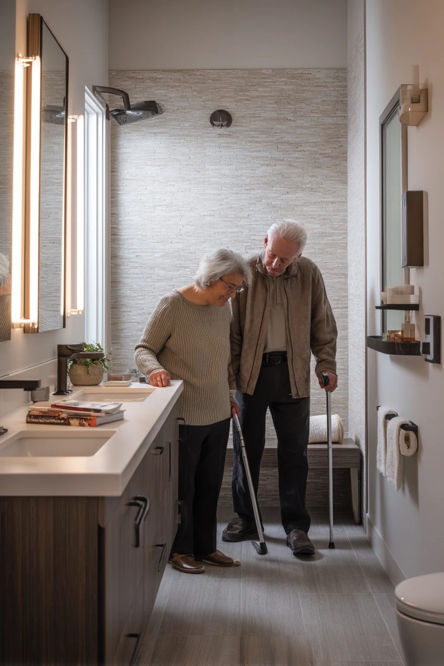 Accessible Bathroom with Assistive Automation