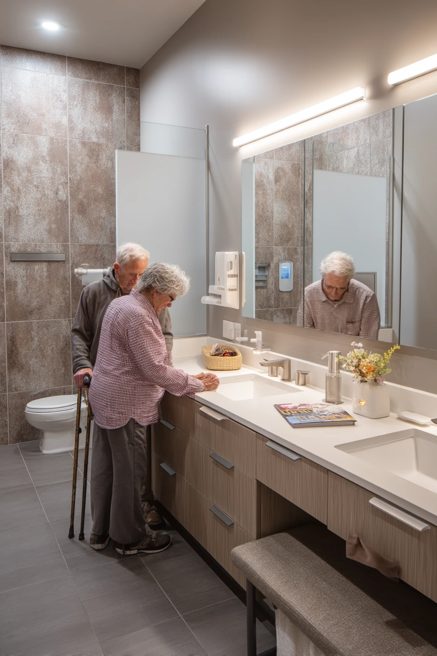 Accessible Bathroom with Assistive Automation