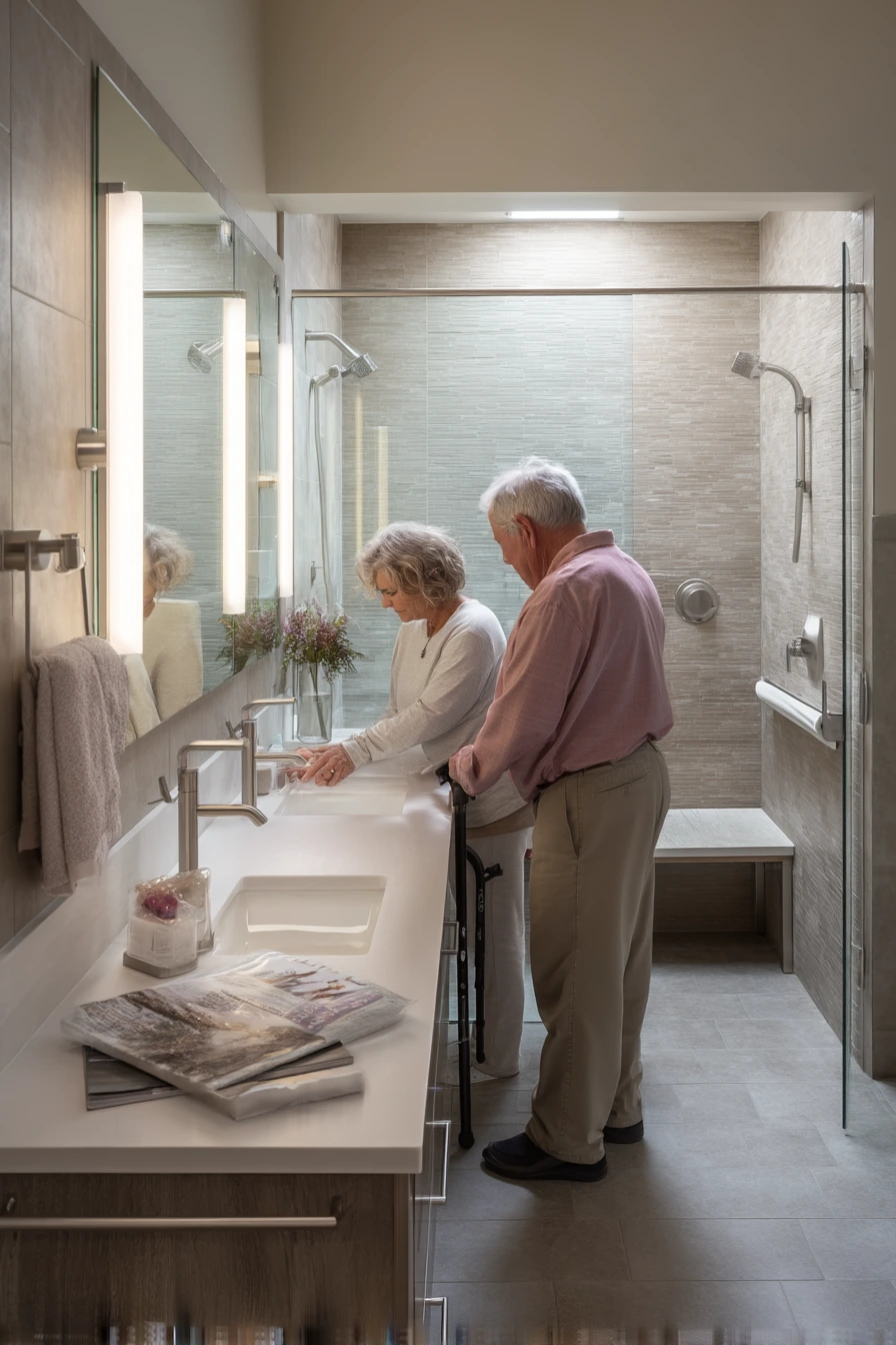 Accessible Bathroom with Assistive Automation