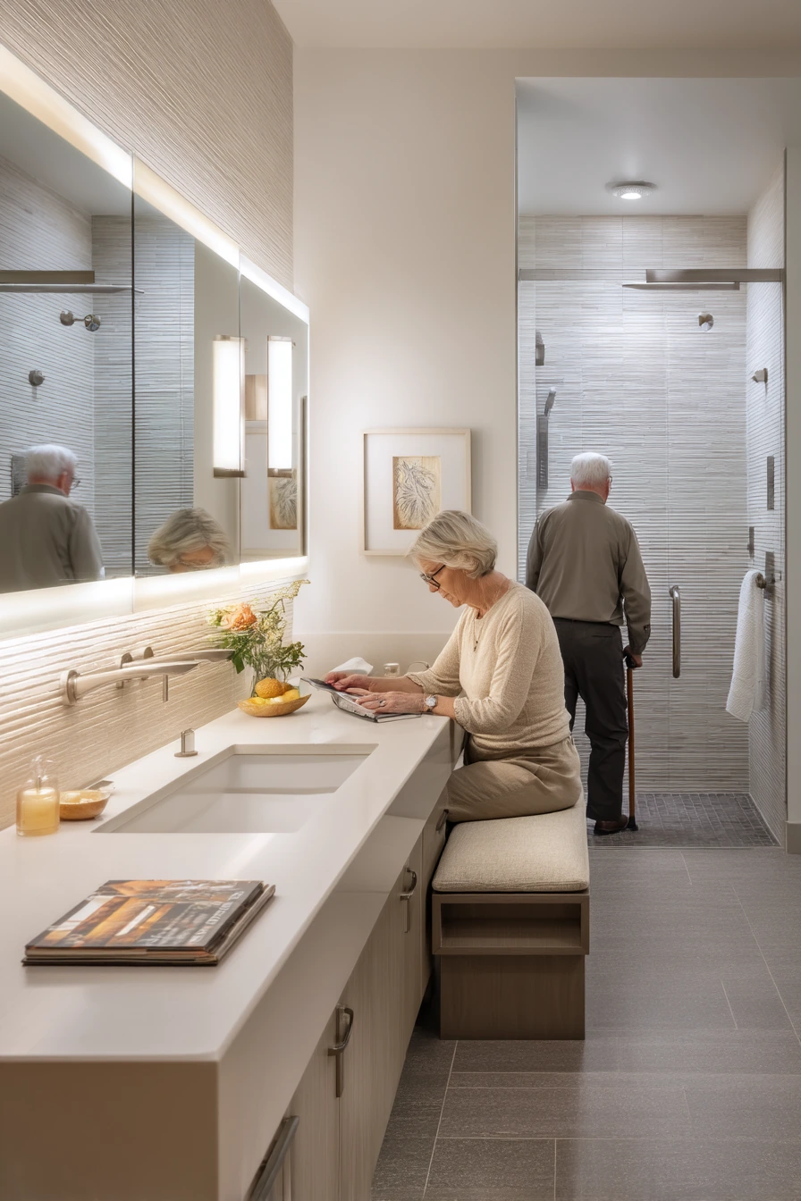 Accessible Bathroom with Assistive Automation