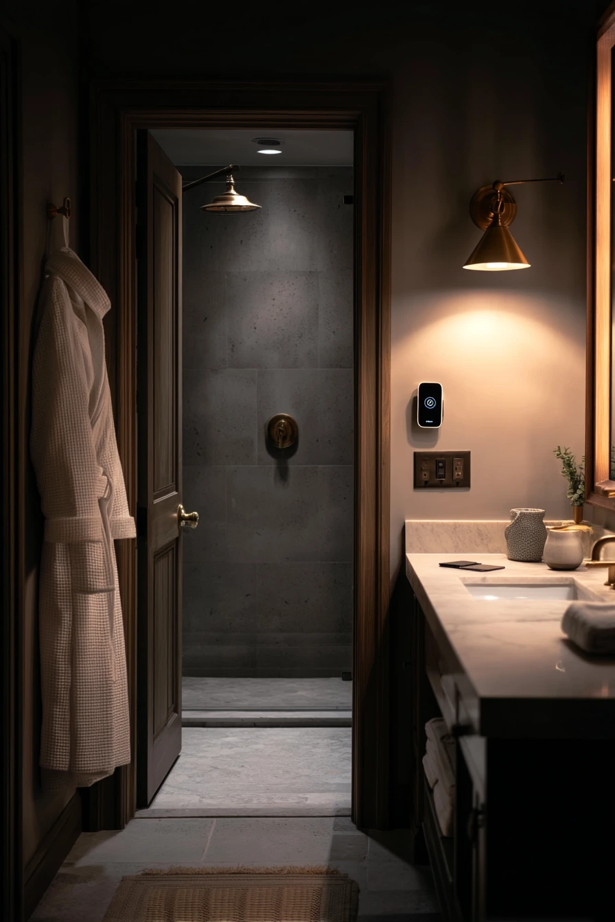 Evening Wind-Down with Bathroom Ambience Controls