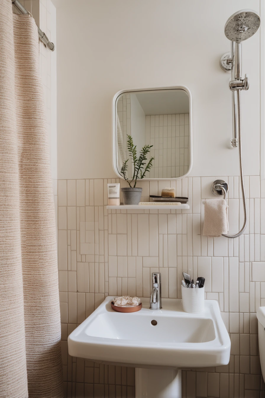 Rental-Friendly Balance with Peel-and-Stick Calm