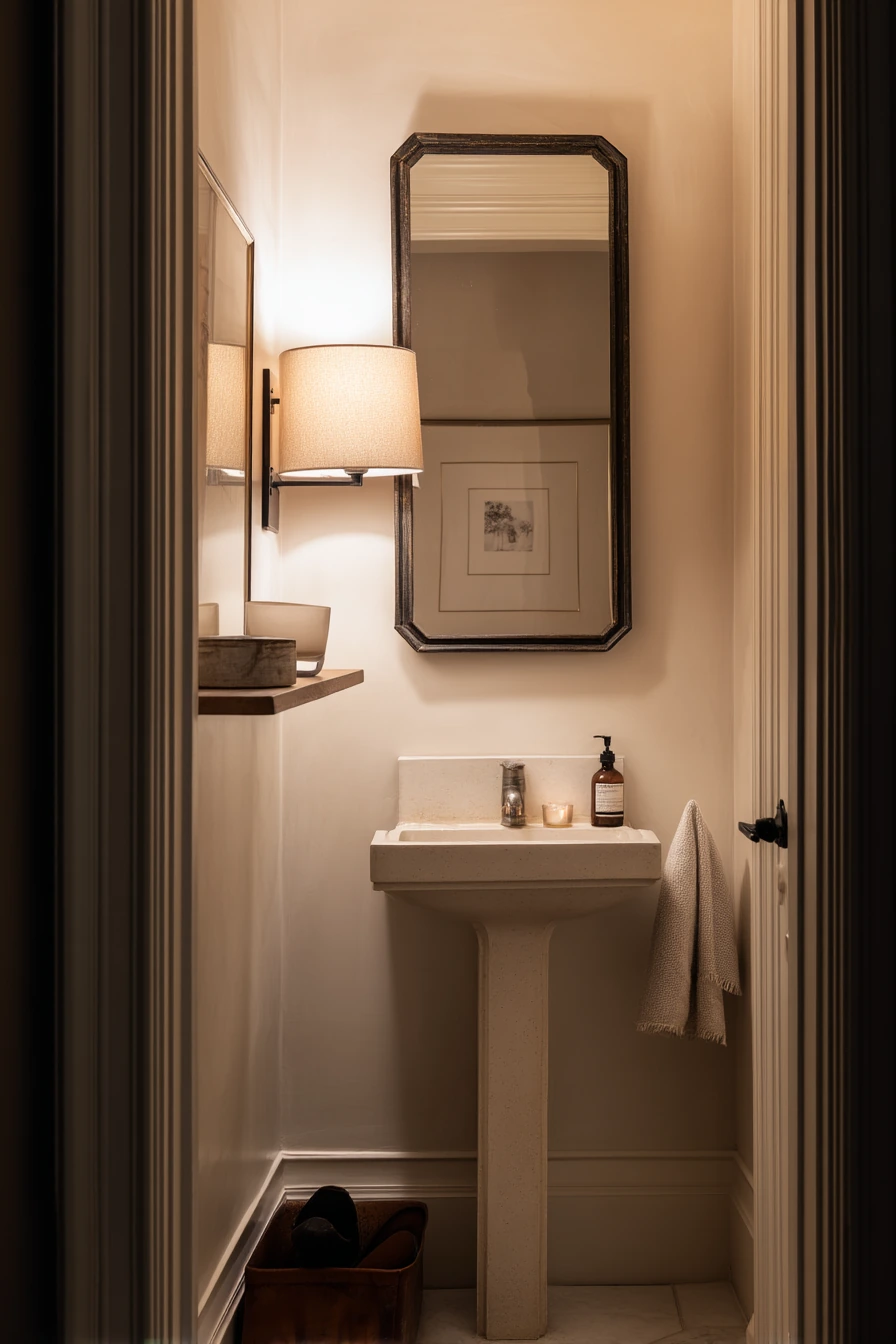 Tiny Powder Room, Balanced and Intentional