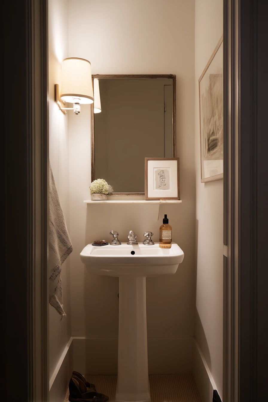 Tiny Powder Room, Balanced and Intentional
