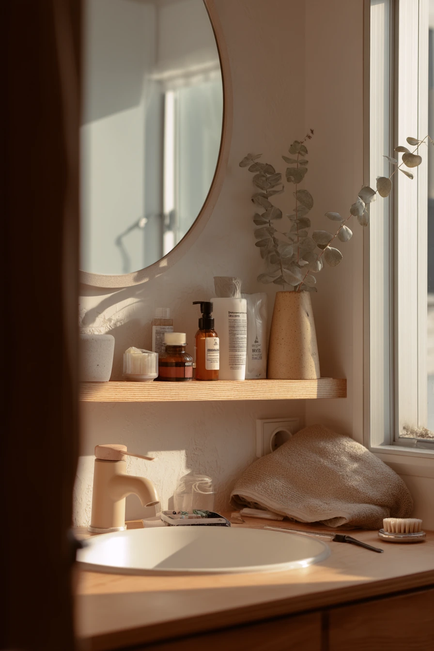 Morning Balance on a Small Vanity