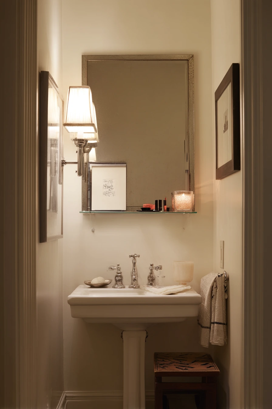 Tiny Powder Room, Balanced and Intentional