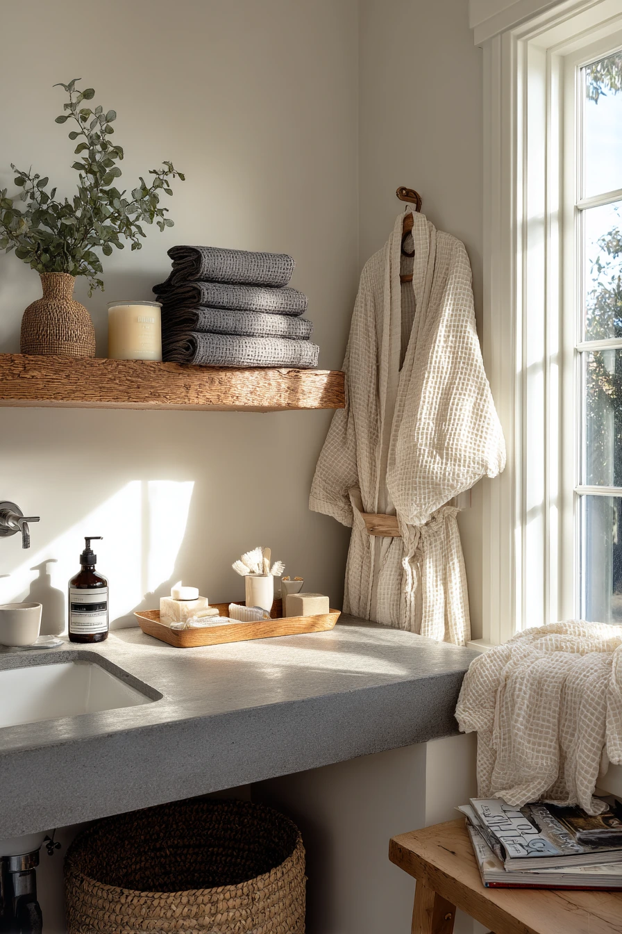Weekend Reset Bathroom Shelf Styling