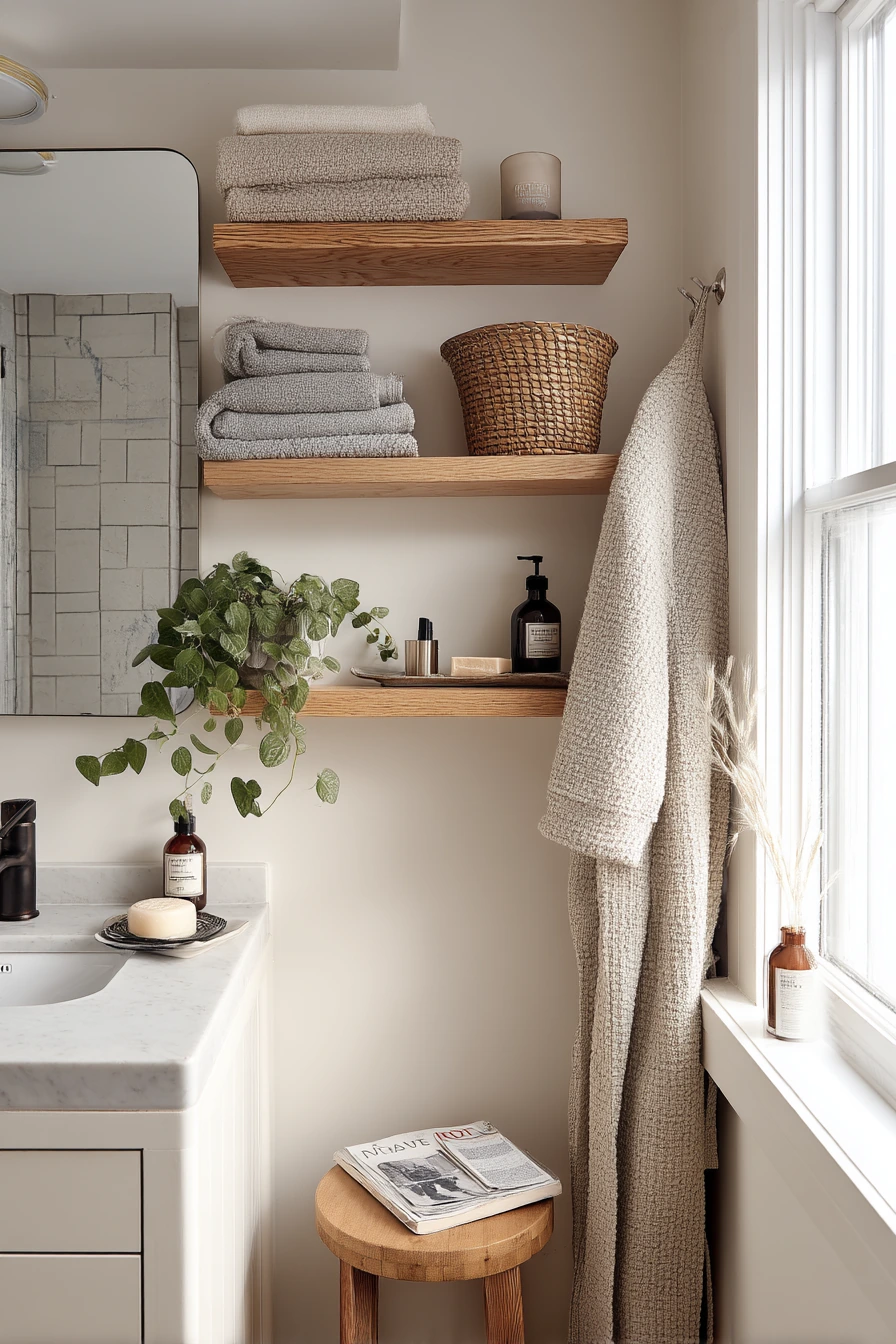 Weekend Reset Bathroom Shelf Styling