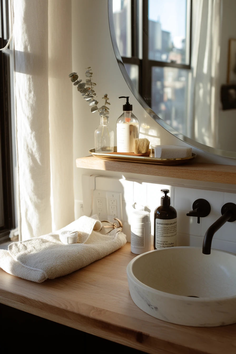 Morning Balance on a Small Vanity