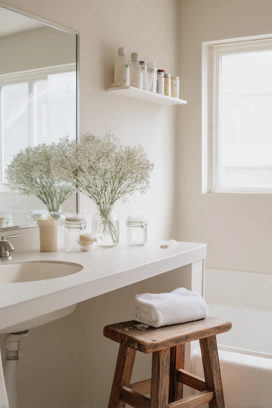 Budget Bathroom Balance with Found Objects