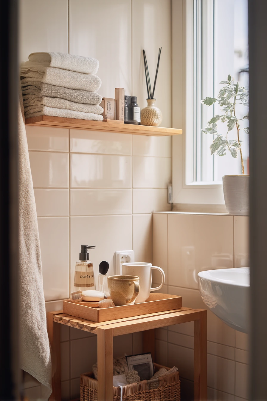 Wellness Corner in a Shared Apartment Bath