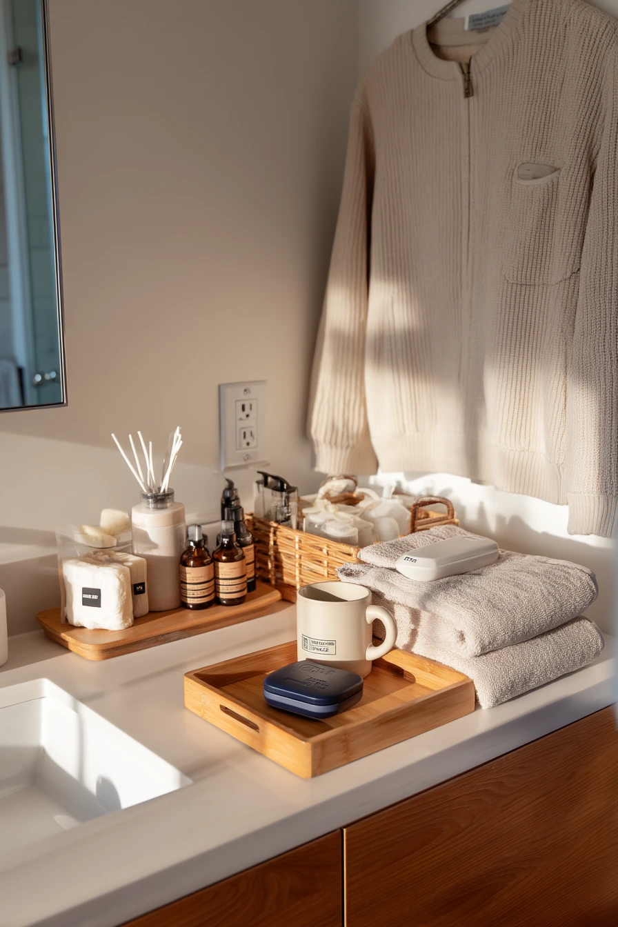 Wellness Corner in a Shared Apartment Bath