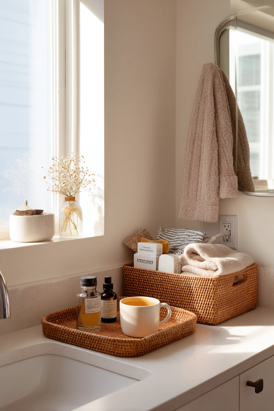 Wellness Corner in a Shared Apartment Bath