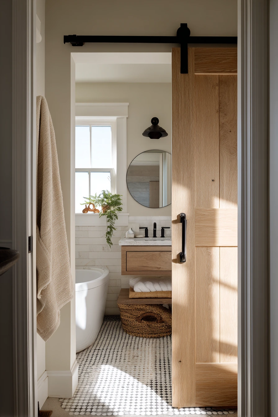 bathroom barn door ideas