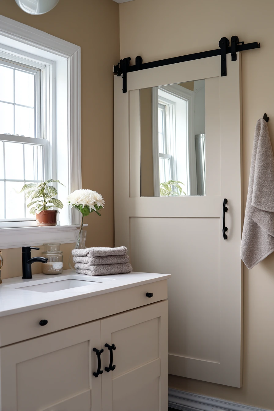 Budget Makeover with a Painted MDF Barn Door