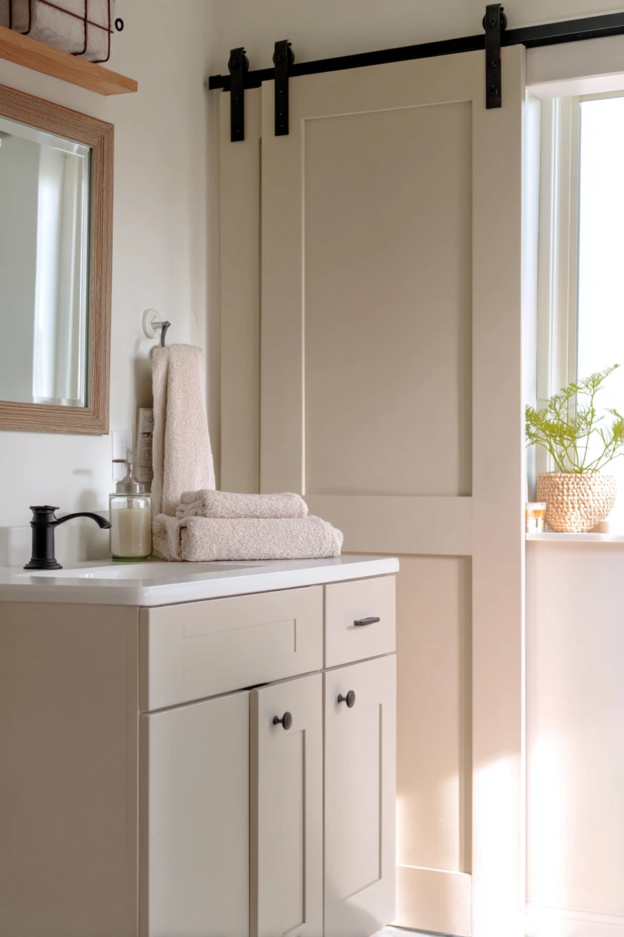 Budget Makeover with a Painted MDF Barn Door