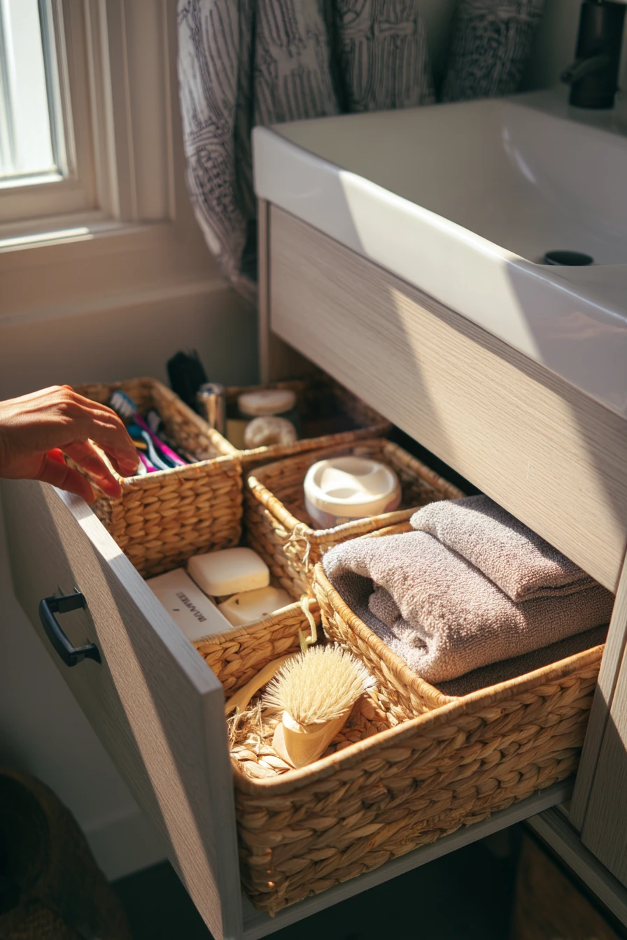 bathroom basket storage ideas