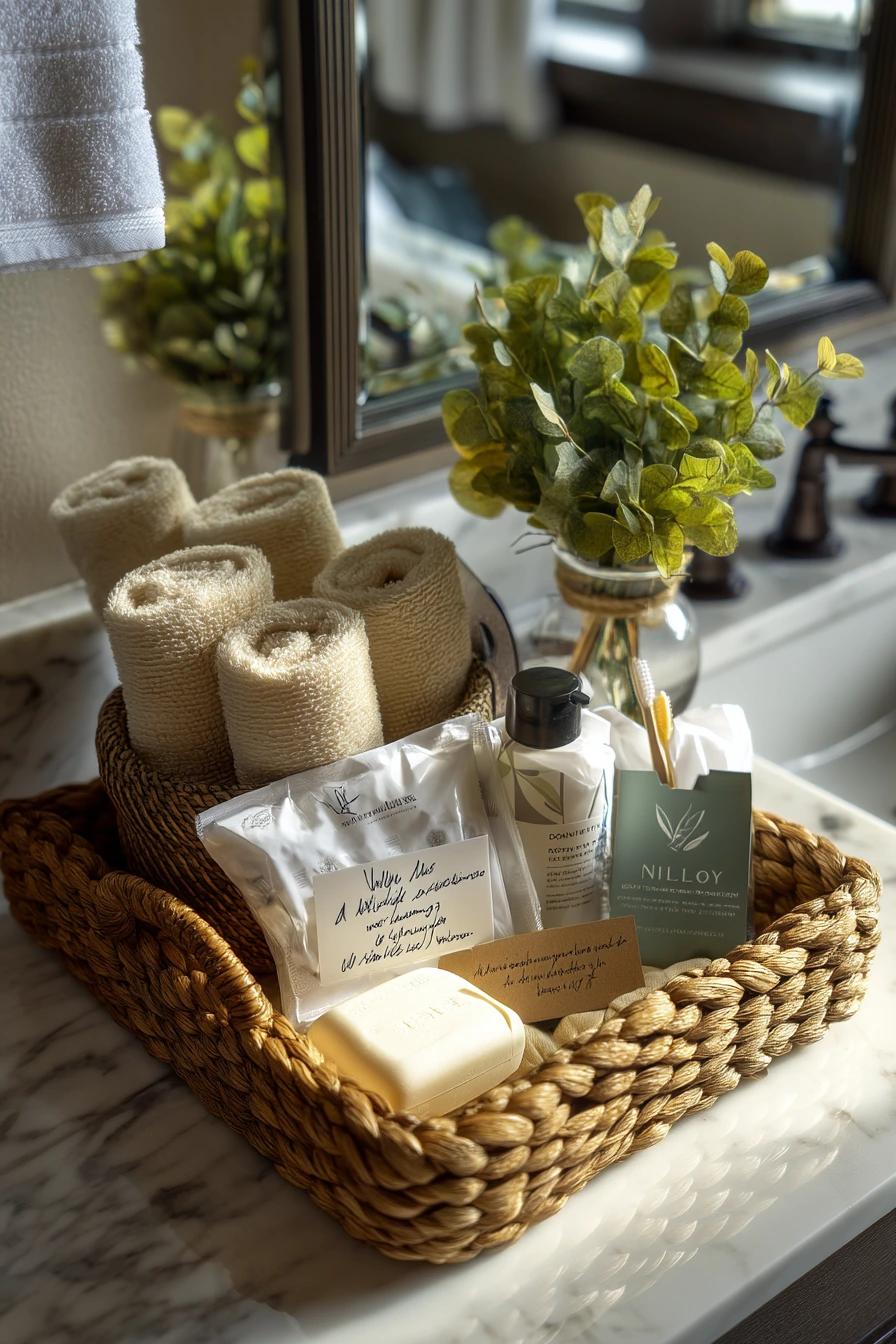 Guest Bathroom Welcome Basket