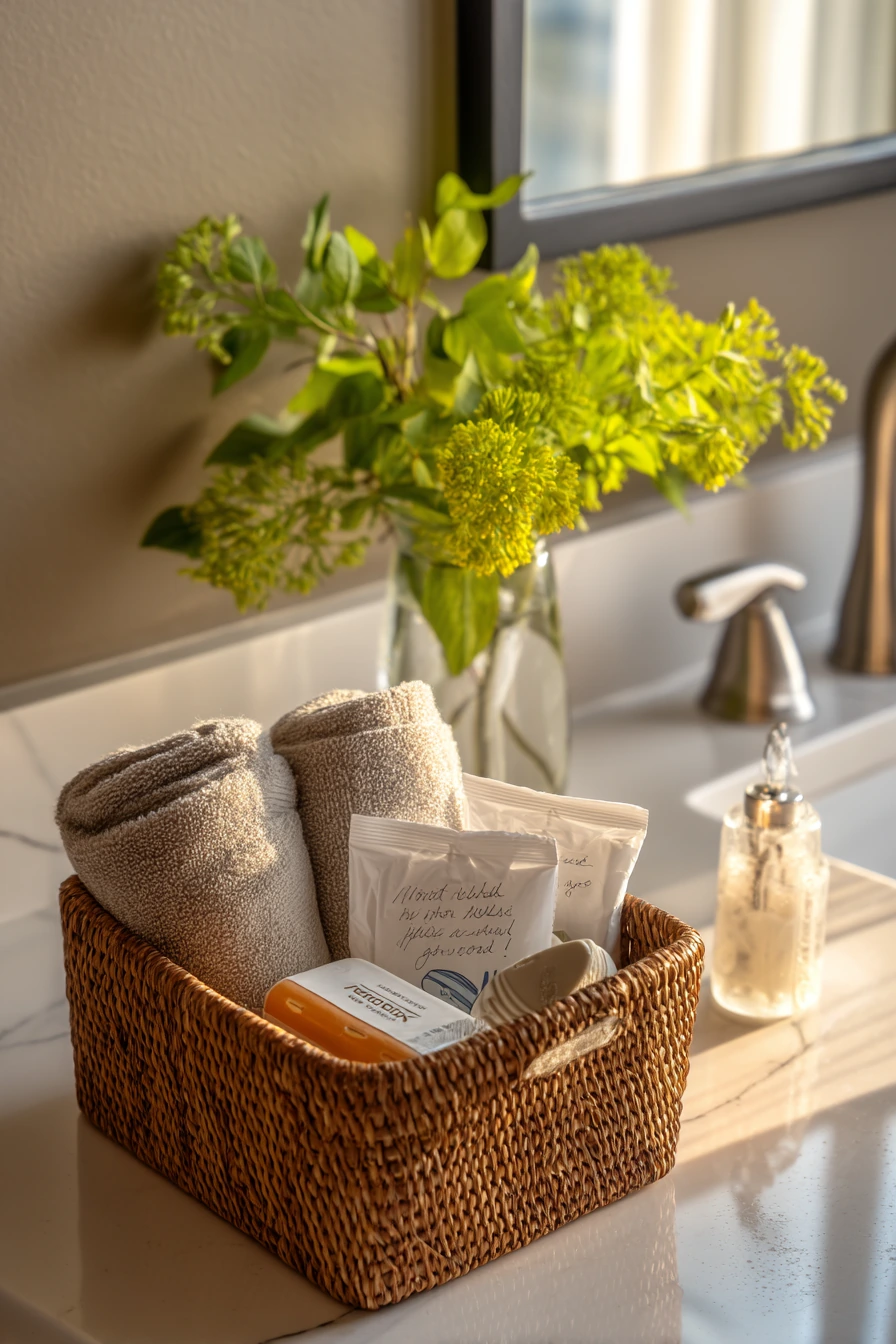 Guest Bathroom Welcome Basket
